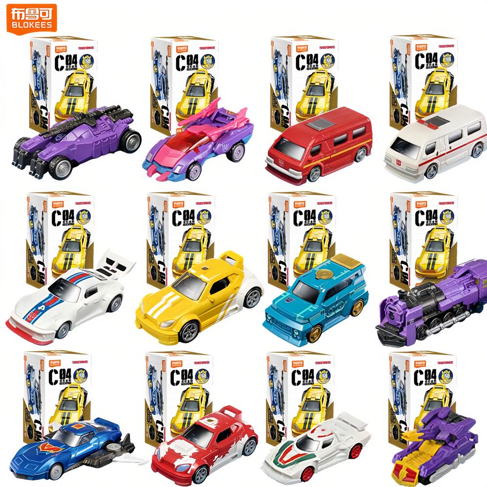 Model Kit Transformers Blokees - ブロキーズ トランスフォーマー C04-12PCS G1バンブルビー サウンドウェーブ アイアンハイド