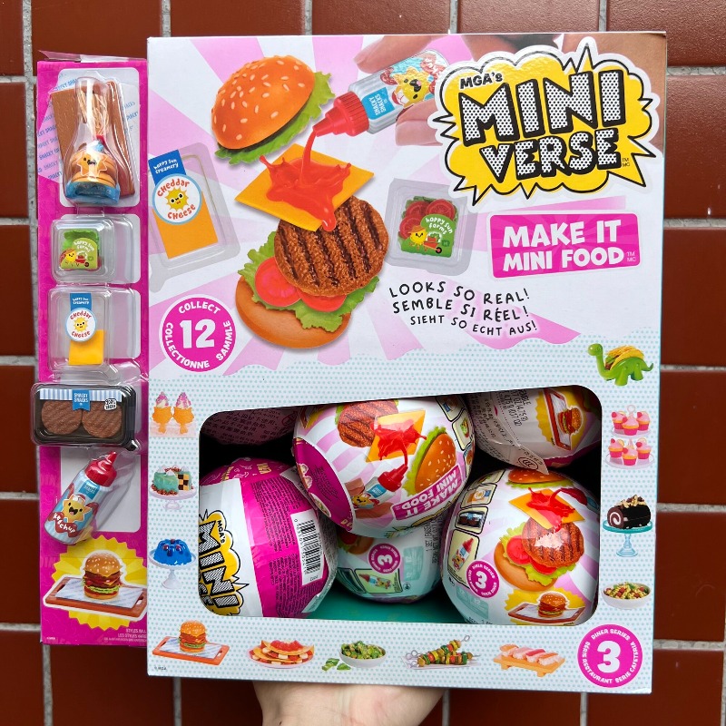 Model Kitchen Set Pvc - MGA ミニバース メイクイットミニ フードダイナーシリーズ3 ブラインドボックスパッケージ キッチンDIYゲーム