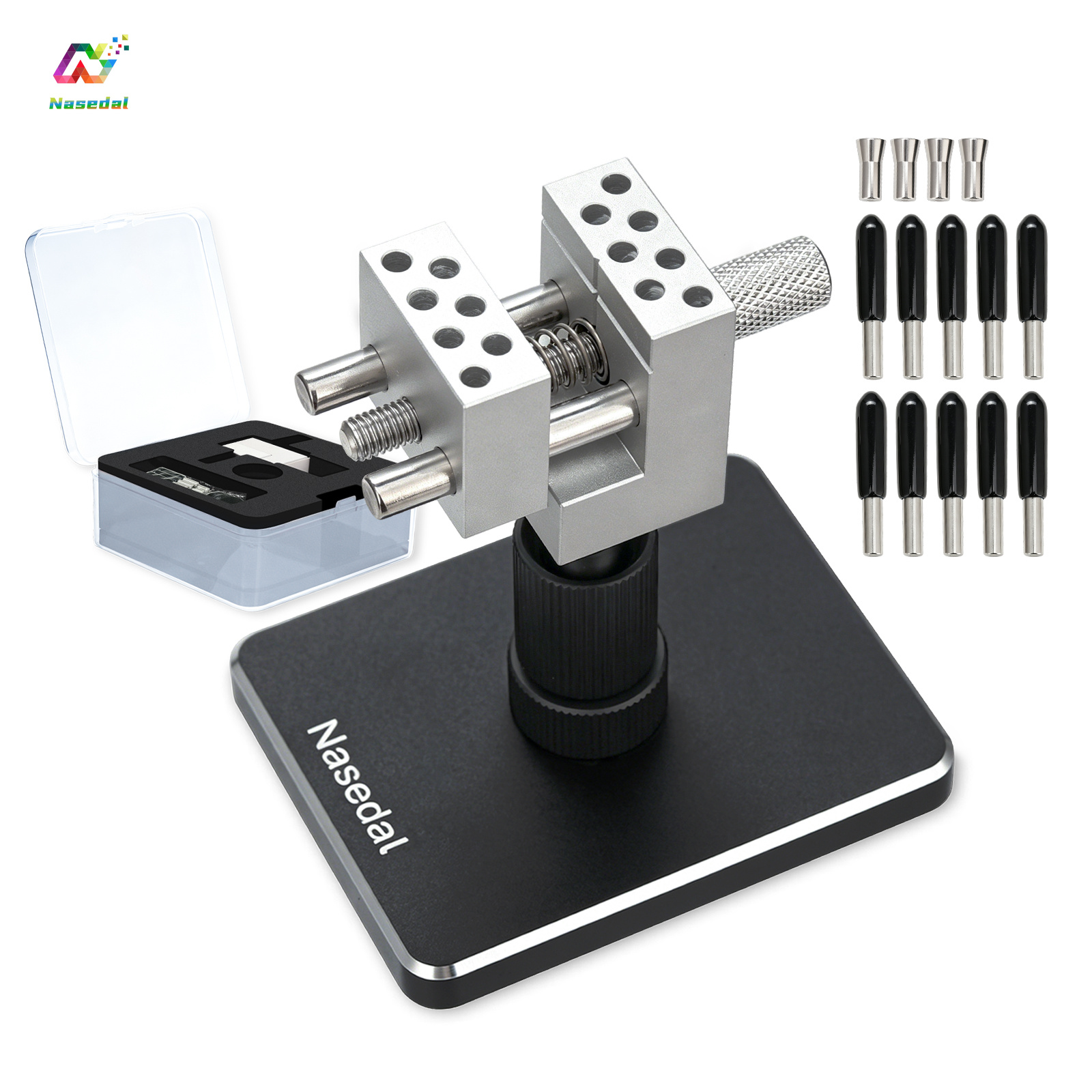 Model Kit Vise - Nasedal ミニバイスプロ精密ホビーツール ガンプラモデル構築用塗装サンディングパネルライニング DIY クラフト用 収納ケース付き