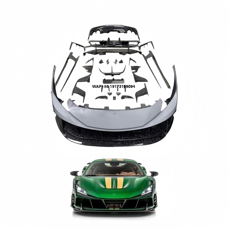 Model Kit Ferrari - フェラーリF8のアップグレードと改造に適した、マセラティMSYモデルのカーボンファイバー製大型エアインテークカバーボディキット