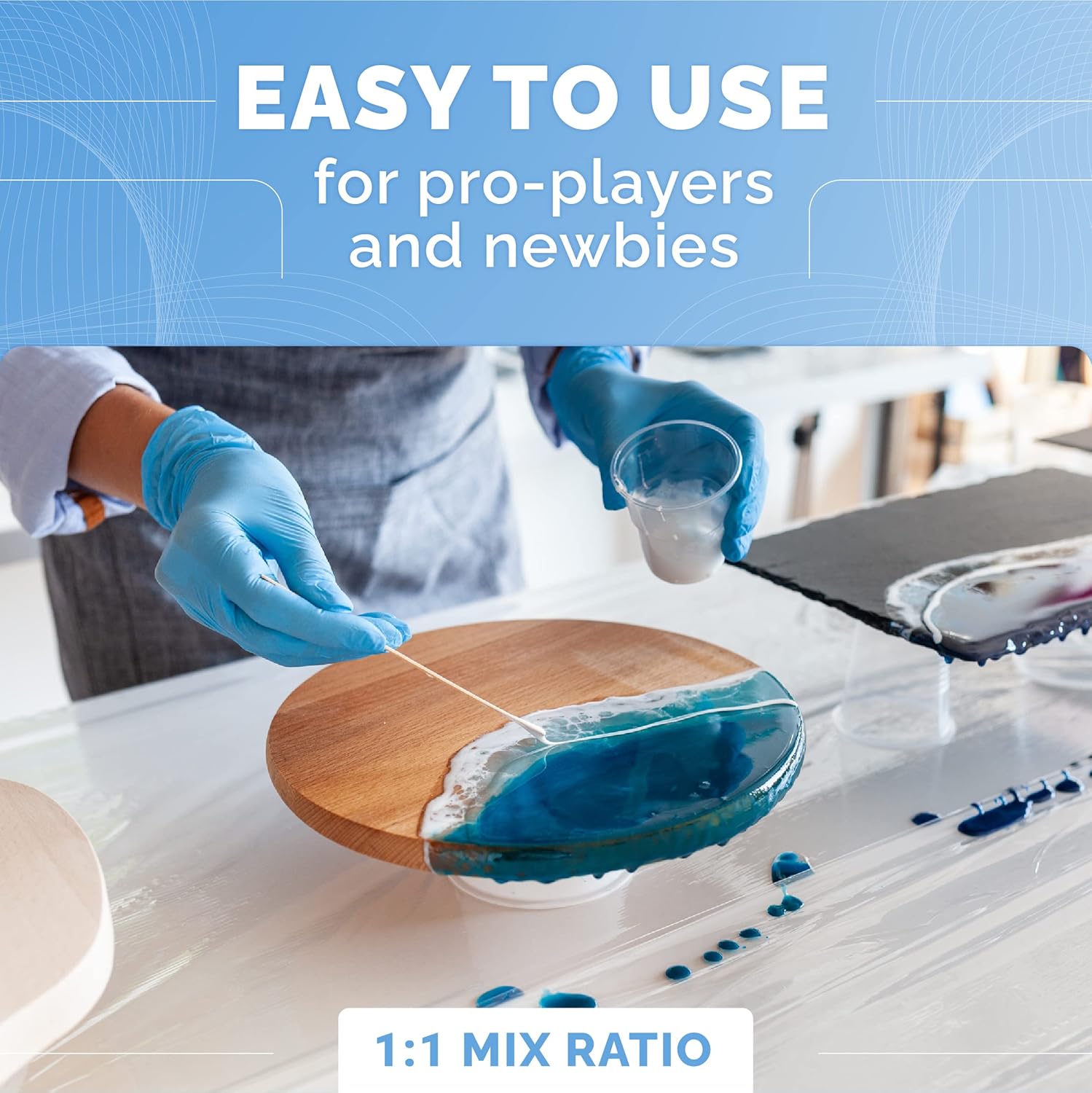 32オンス クリアエポキシ樹脂キット、非黄変性、気泡なし配合 - Resin Kit Cast のレビューと価格