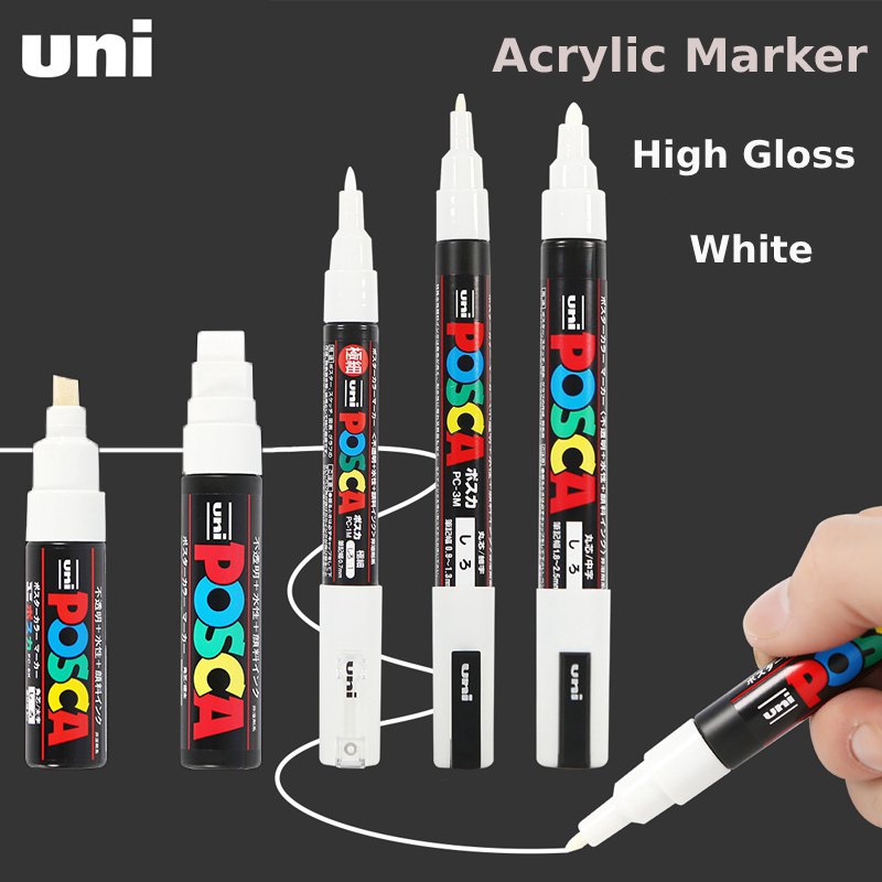 Posca ホワイトマーカーブラシ、永久防水色褪せない高光沢 - Model Kit Markers のレビューと価格