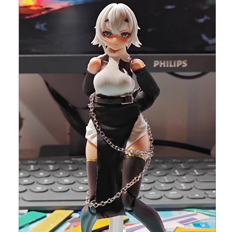 1/12 スケール色オフショルダートップ黒ハーフスカートウエ - Model Kit Girls のレビューと価格