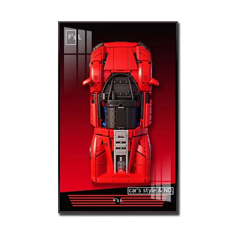 新しいフォトフレームディスプレイウォールボード レゴ4214 - Model Kit Ferrari のレビューと価格