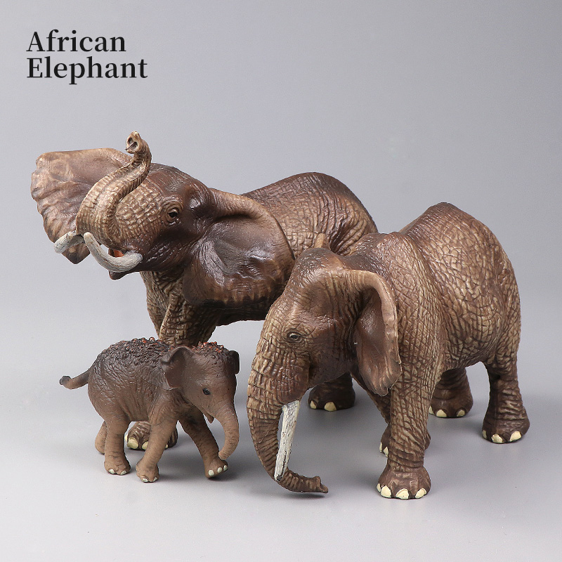 アフリカの野生動物ビッグマンモス象モデルシミュレーションアク - Model Kit Brand のレビューと価格