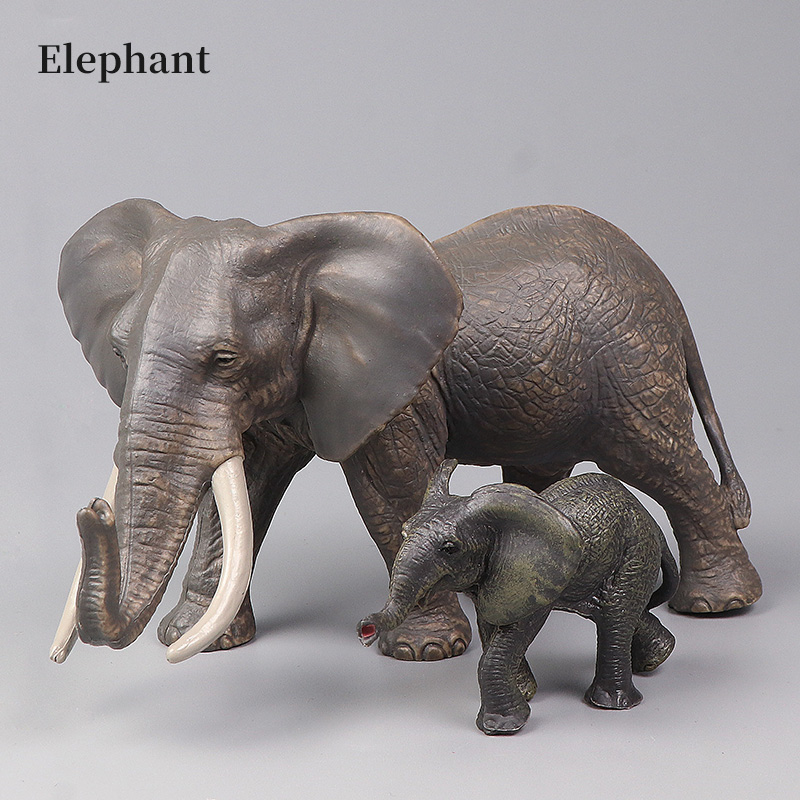 アフリカの野生動物ビッグマンモス象モデルシミュレーションアク - Model Kit Brand のレビューと価格