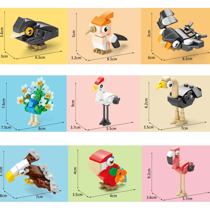 レンガ動物鳥パラダイス カラス オウム オウム イーグル フ - Model Kit Girls のレビューと価格