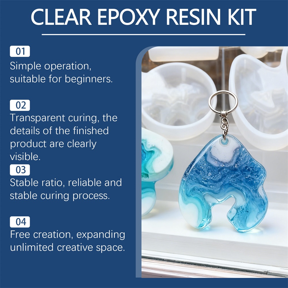 DIYクリスタルクリアエポキシ樹脂 1:1混合比 キャスティ - Resin Kit Cast のレビューと価格
