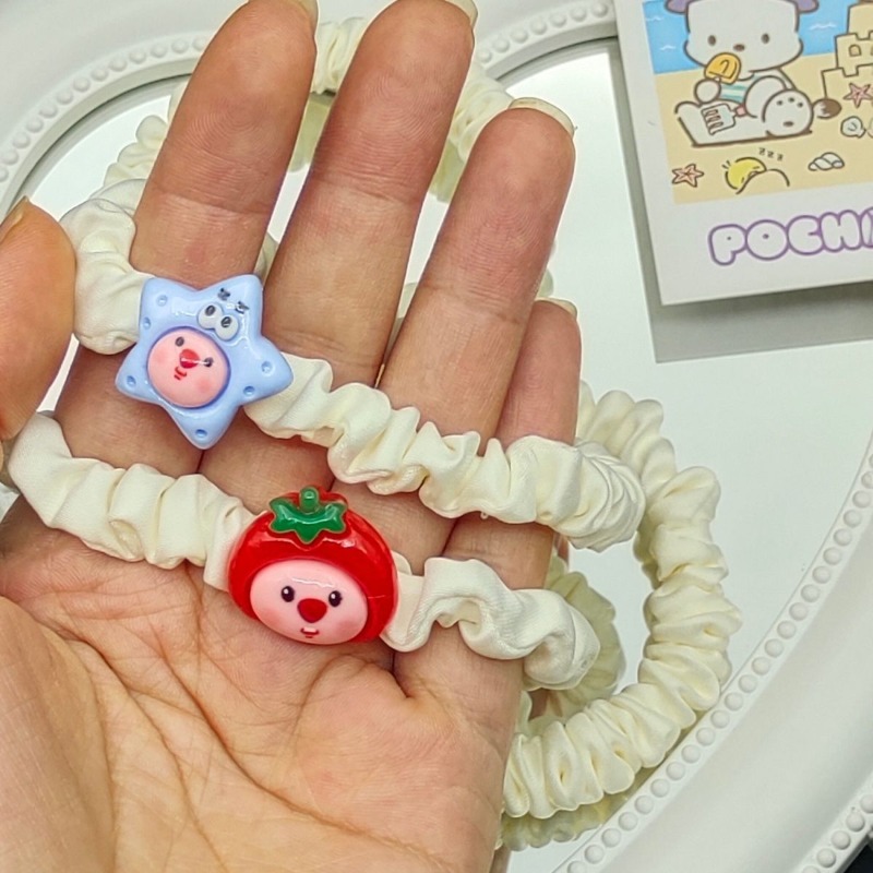 かわいい漫画風ループファッションヘアタイ、小さなビーバーヘア - Model Kit Girls のレビューと価格