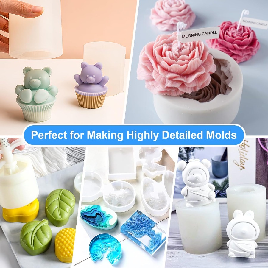 シリコンモールド作成キット、38.8オンス 15A弾性液体シ - Resin Kit Cast のレビューと価格