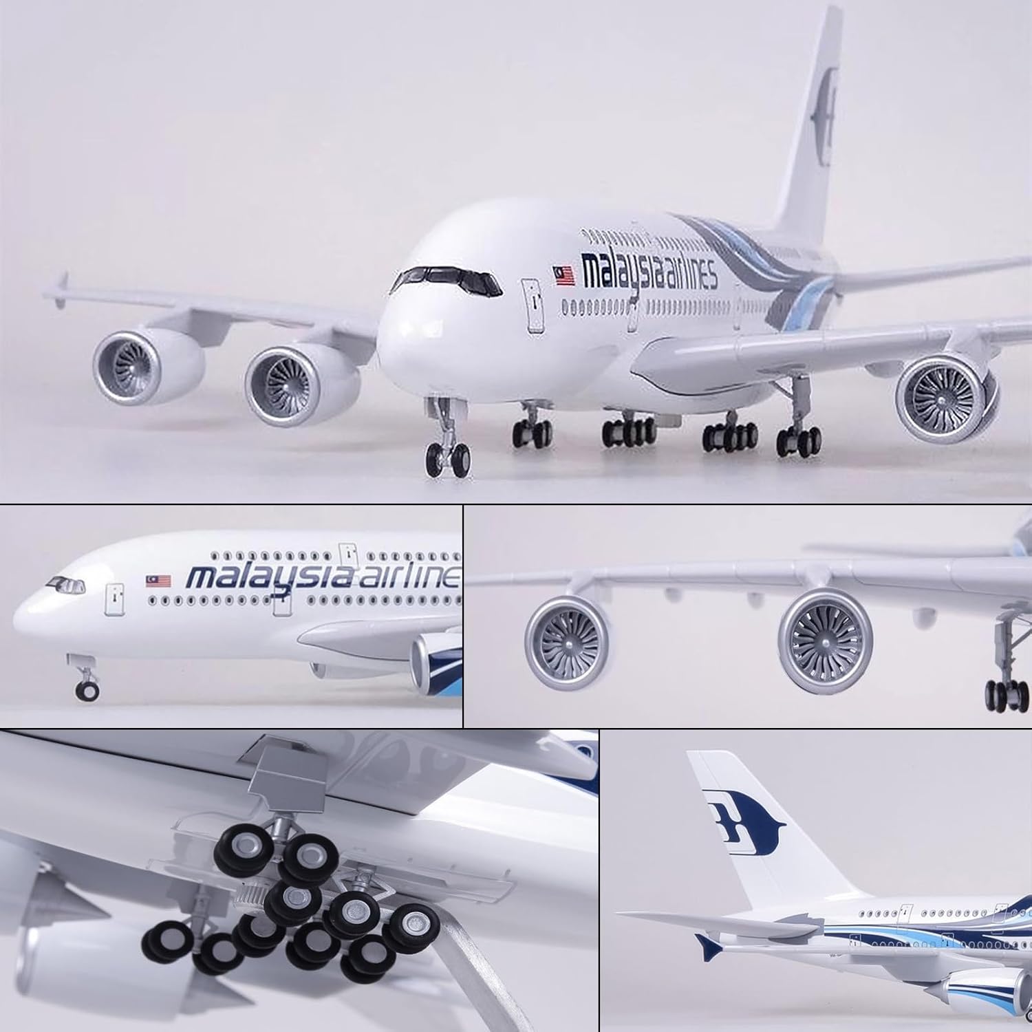 1:160 スケールマレーシア航空 A380 金属飛行機モデ - Resin Kit Cast のレビューと価格